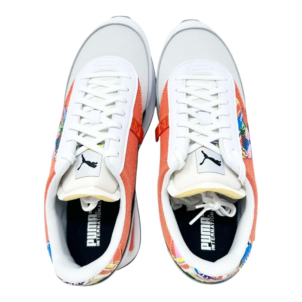 Puma Men’s Future Rider INTL Game 37597101 White/Tigerlily Size 10 - Picture 5 of 9